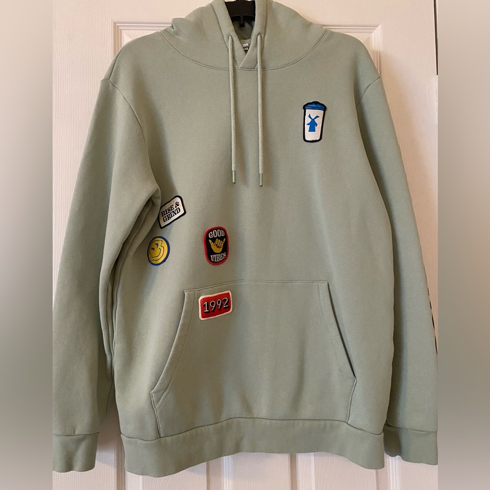 Dutch Bros. Oversized Hoodie Mint Medium Unisex